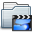 Movies Folder Graphite Icon 32x32 png